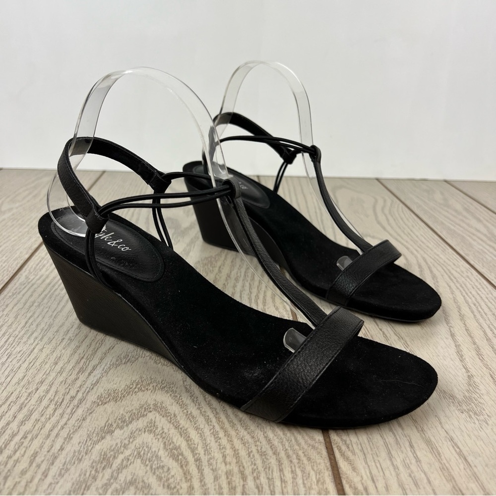 Style & Co. Mulan Wedge Sandals 11M Black $50